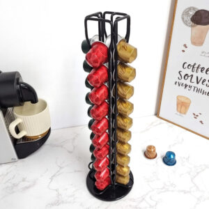 Organisateur de dosettes Nespresso en acier, pratique et moderne