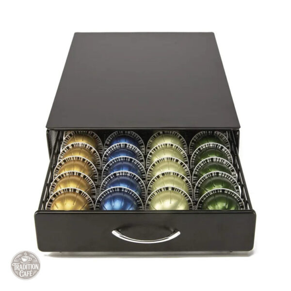 range-dosette-tassimo-noir-moderne-1 Range dosette Tassimo noir moderne pour un rangement élégant