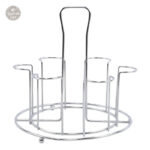 Range Tasse Métal Argenté pour Six Tasses