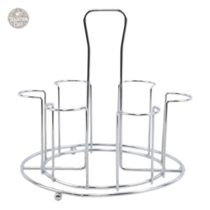 Range Tasse Métal Argenté pour Six Tasses