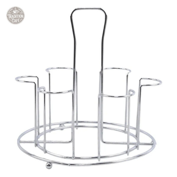 range-tasse-argente-metal-six-tasses-1 Range Tasse Métal Argenté pour Six Tasses