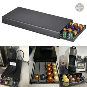 Tiroir de rangement pour capsules Nespresso en métal