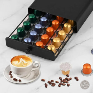 Tiroir de rangement pour capsules Nespresso en métal