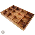 Rangement Dosette en Bois à Compartiments