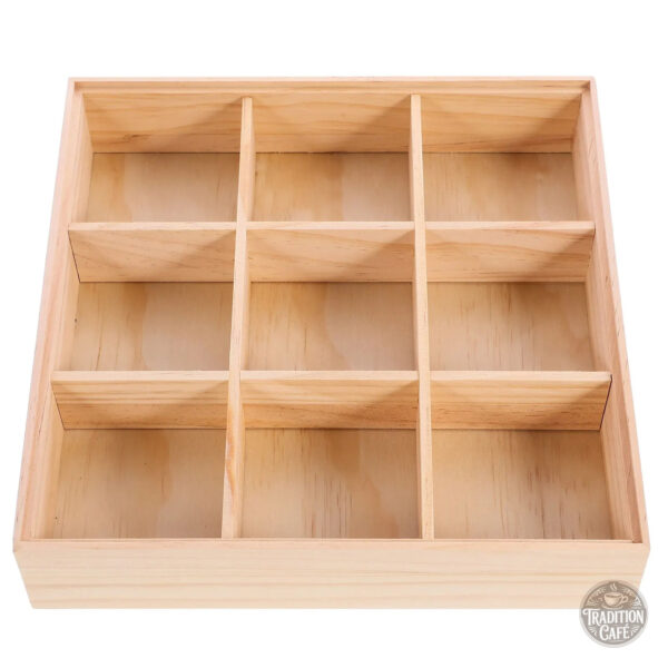 Organisateur en bois pour rangement de dosettes