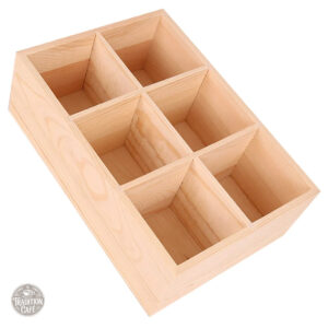 Rangement dosette Senseo en bois rectangulaire