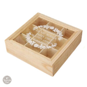 Rangement Thé en Bois avec Couvercle, élégant et pratique