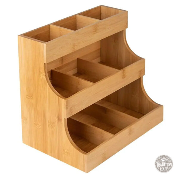 Rangement Thé en Bois à Trois Niveaux