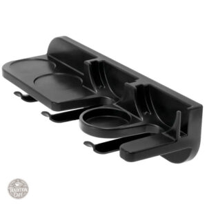Station de tassage café murale noire pour accessoires de café