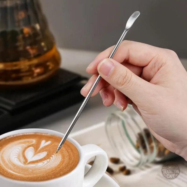 stylo-acier-inoxydable-latte-art-1 Stylo inoxydable pour latté art, accessoire barista essentiel