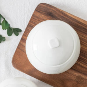 Sucrier design blanc pour un style contemporain