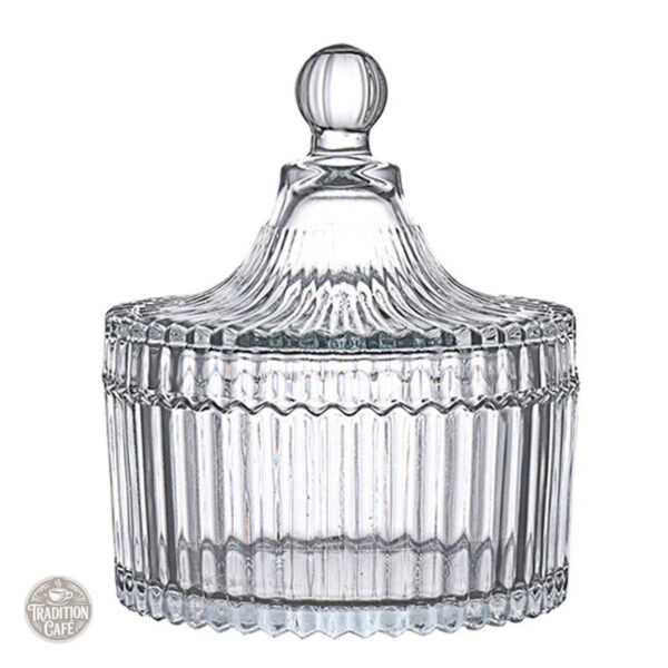 sucrier-elegant-couvercle-verre-1 Sucrier élégant avec couvercle en verre