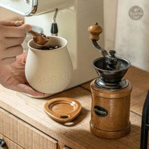 Céramique vintage sucrier avec cuillère design