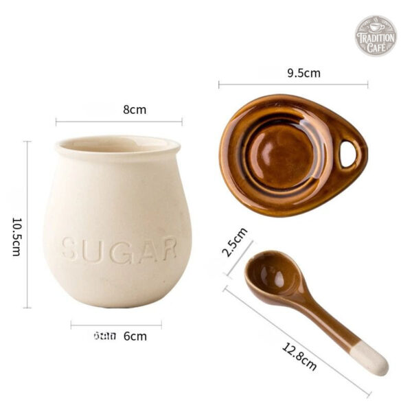Accessoire de cuisine : sucrier classique en céramique