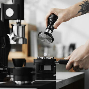 Tamper Barista Professionnel Noir et Argenté 58 mm