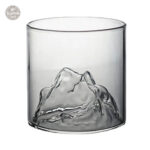 Tasse à café en verre motif montagne 200 ml