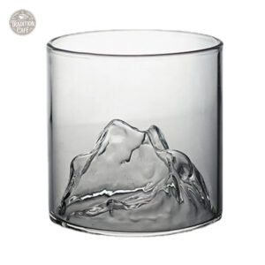 Tasse à café en verre motif montagne 200 ml