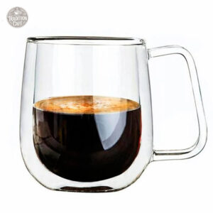 Tasse à café design double fond en verre