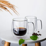 Tasse transparente épaisse pour café élégant