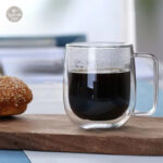 Tasse à café design double fond en verre