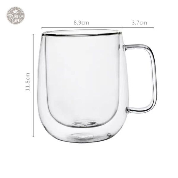 Tasse en verre pour café, isolation thermique efficace