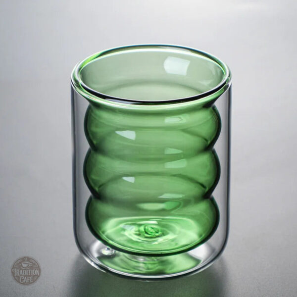 tasse-cafe-double-fond-verre-vert-1 Tasse à café double fond en verre vert