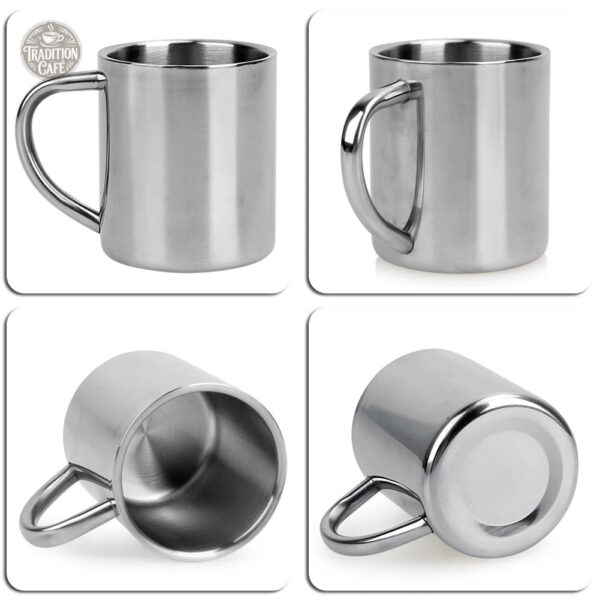 Tasse en inox au design moderne pour le café
