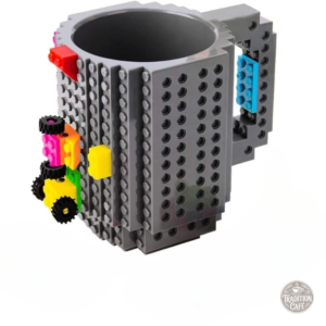 Tasse originale grise, parfaite pour les amateurs de Légo