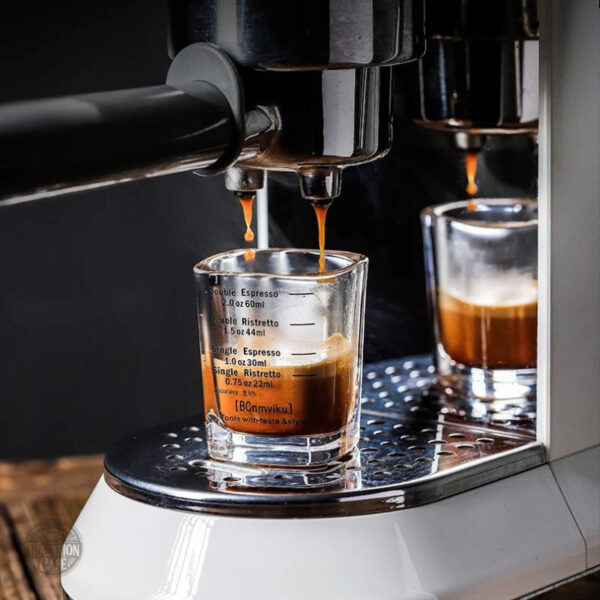 Tasse en verre élégante pour café - ensemble de 2