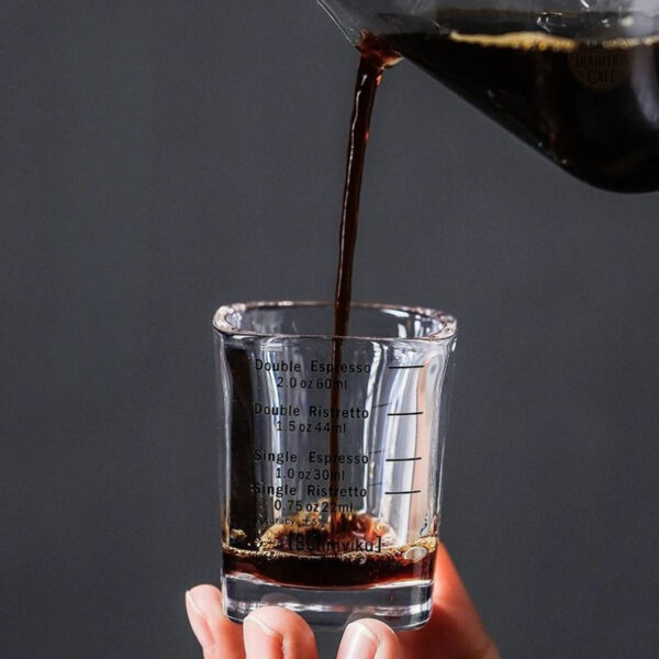 Tasse à café en verre avec graduation - pratique et design