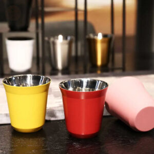 Tasse expresso design en acier inoxydable