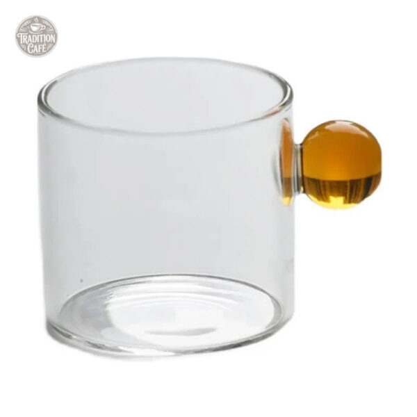 tasse-expresso-verre-poignee-forme-boule-1 Tasse Expresso en Verre avec Poignée Boule