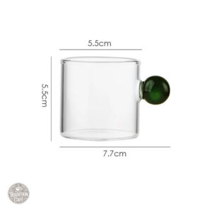 Tasse à café en verre élégante et pratique