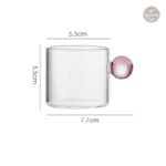 Accessoire café en verre avec poignée en forme de boule
