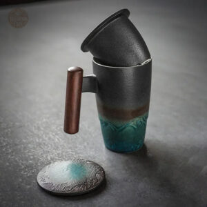 Tasse à Thé Céramique avec Infuseur et Couvercle