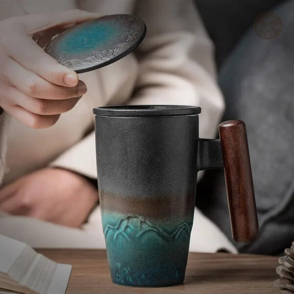 Infuseur à Thé en céramique avec couvercle pratique