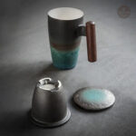 Infuseur à thé design avec couvercle en céramique