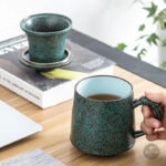 Tasse rustique pour infusion de thé avec couvercle