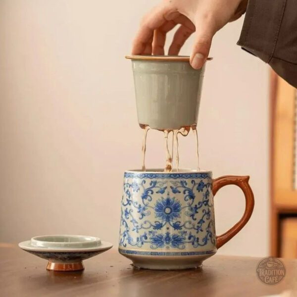 Tasse à thé avec couvercle pour garder la chaleur