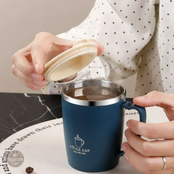 Tasse Thermos compacte 350 ml en inox avec couvercle