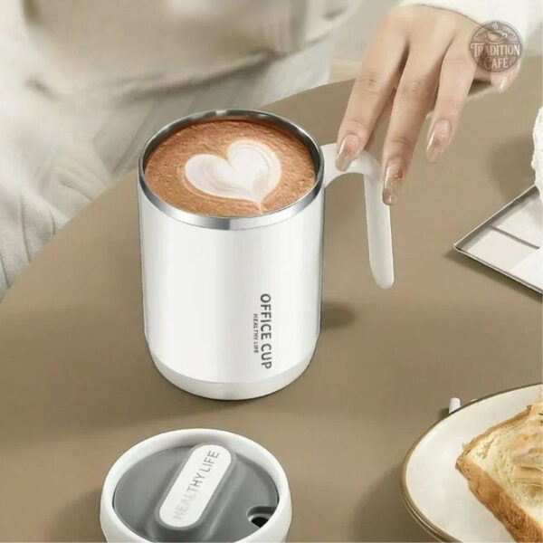 Tasse isotherme avec couvercle en acier inoxydable
