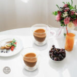 Tasse en verre cœur, idéale pour le café