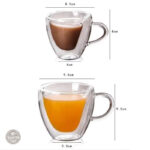Tasse en verre double fond, parfaite pour offrir