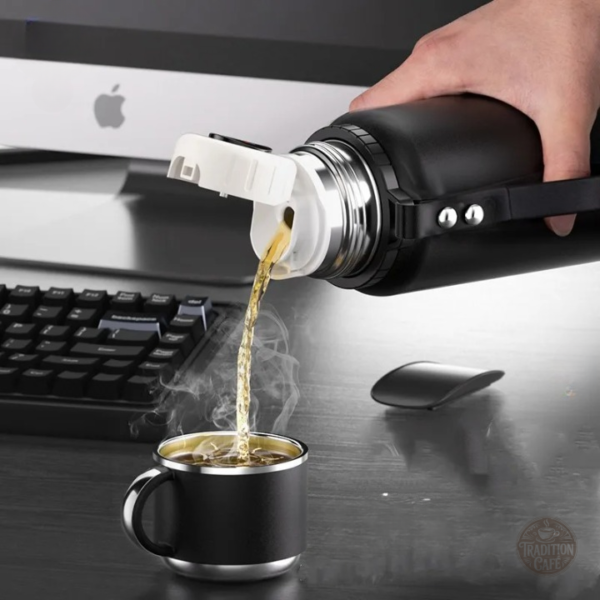 Thermos à café élégant et durable en acier inoxydable
