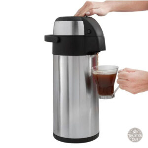 Thermos en acier inoxydable avec pompe pratique