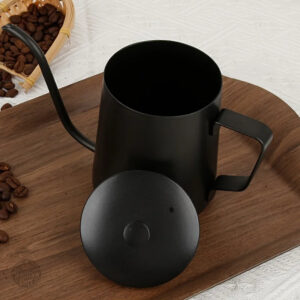 Accessoire café en acier inoxydable, design élégant